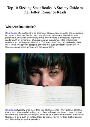 Top 10 Sizzling Smut Books: A Steamy Guide to  the Hottest Romance Reads