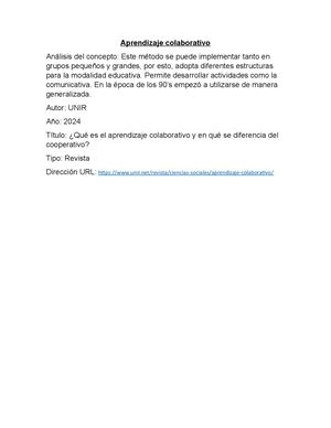 Aprendizaje Colaborativo