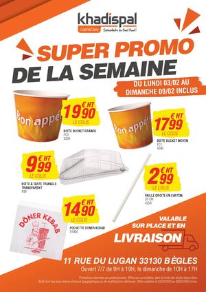 Super Promo Semaine Khadispal Bordeaux 03/02 - 09/02