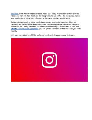 Get Free Instagram Comments With Grum A Simple Way To Grow Your Instagram