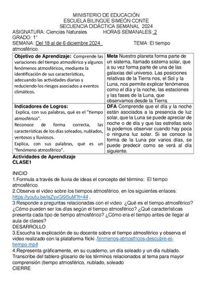 Secuencia De Los Fenómenos Atmosféricos