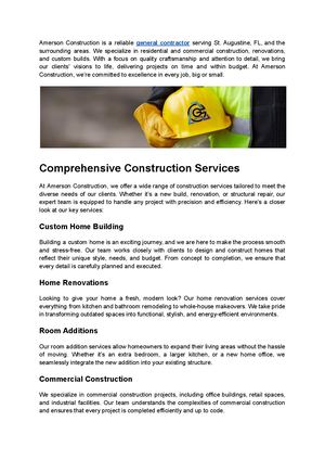 Amerson Construction – Expert Construction Company in Jacksonville, FL