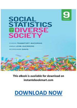 Social Statistics For A Diverse Society 9th Edition Pdf