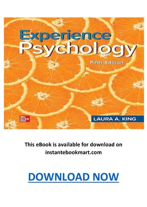 Experience Psychology 5th Edition Pdf