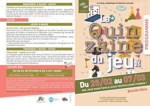 Programme Quinzaine du jeu 2025
