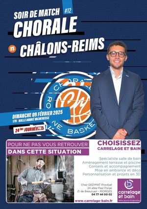 Soir de match Chorale - Champagne Basket (ProB, J24)