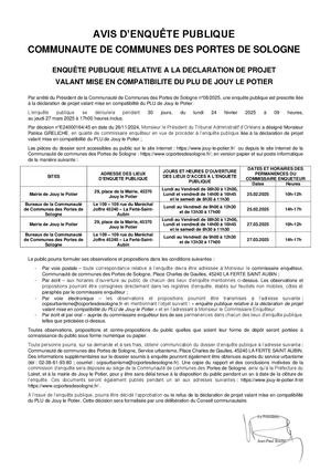 Enquête publique - PLU Jouy-le-Potier