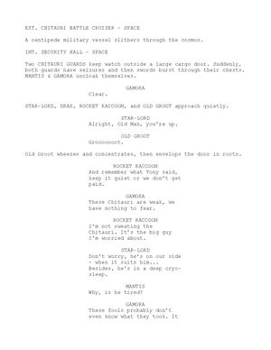 Spec Script - Guardians of the Galaxy