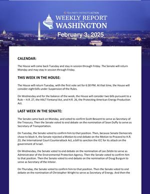 WEEKLY WASHINGTON REPORT – 02/03/25