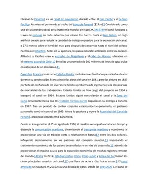 El Canal De Panamá