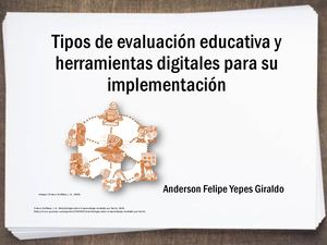 Cuaderno Digital. Tipos de evaluación educativa y herramientas digitales para su implementación