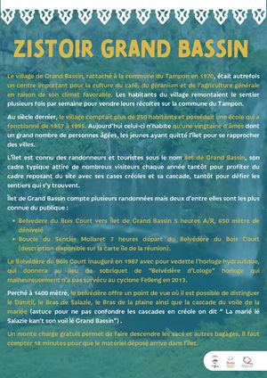 Grand Bassin Est Son Histoire