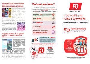 Journal Mensuel FO Hôtel-Dieu Le Creusot N°32 Janvier 25