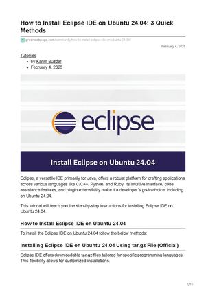 How To Install Eclipse Ide On Ubuntu 2404 3 Quick Methods