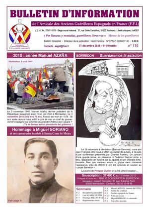 Bulletin Information Guérilleros N° 116