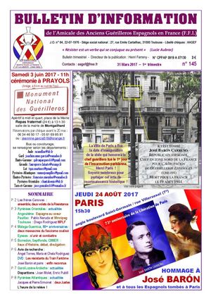Bulletin Information Guérilleros N° 145