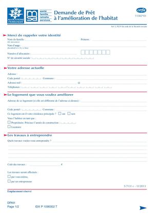 2025 Pah Demande De Prêt Amélioration De L'habitat
