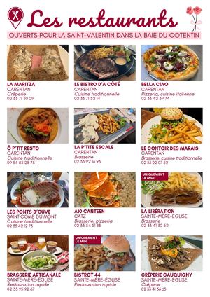 Restaurants Ouverts St Valentin 2025