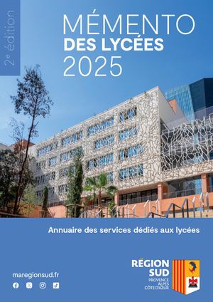 Memento Lycées Publics 2025 Région Sud