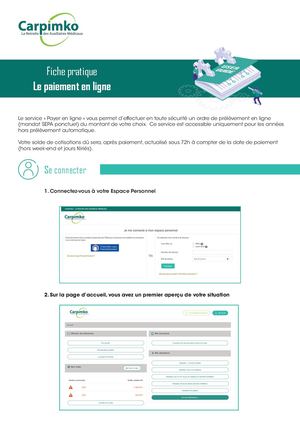 2.Payer en ligne mes cotisations CARPIMKO