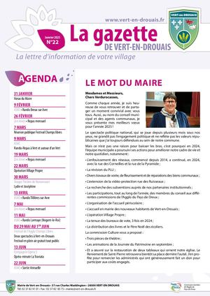 La Gazette N°22 - Janvier 2025 - Vert-en-Drouais