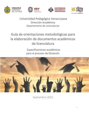 Guía Metodológica De Titulación 2022