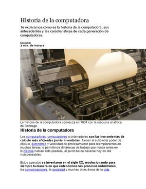 Generacion De Pc Y Actividades Grado 6