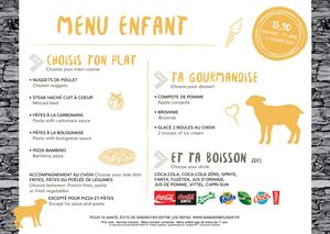 La Bergerie - Menu Enfant - H24/25