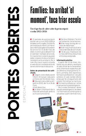 Especial Portes Obertes 25