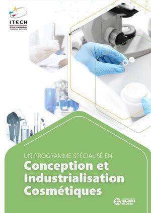 Programme Mastère Spécialisé en Conception et Industrialisation Cosmétique