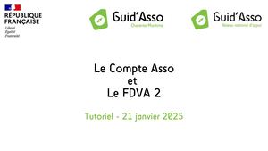 Le Compte Asso Et Le Fdva 2 Tutoriel 21 Janvier 2025 1 Compressed 1