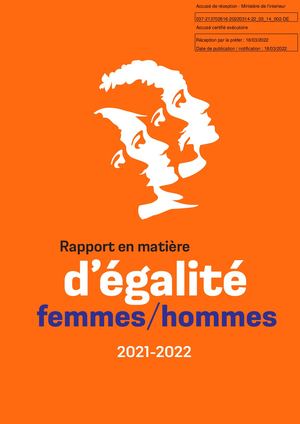 Rapport égalité Femmes Hommes 2021- 2022