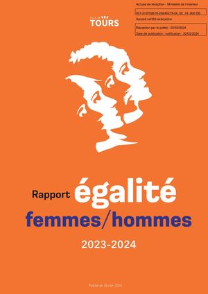 Rapport Egalite Femme Homme 2023 2024