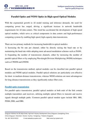 Calaméo - Parallel Optics And Wdm Optics In High Speed Optical Modules