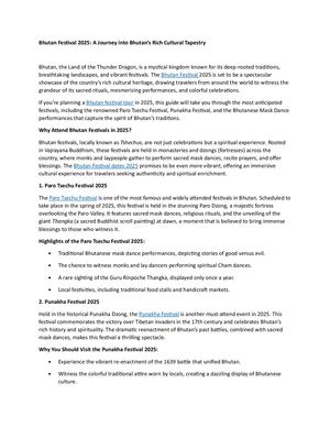 Bhutan Festival 2025