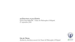 Eric De Thoisy Architecture Et Soin