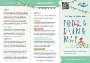 Discover Rutland Food And Drink Map