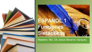 Funciones Sintácticas