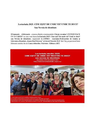 Afişe Lecturiada 2025