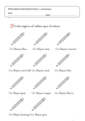 PROVA BÀSICA NOUVINGUTS BLOC 1 «comencem».