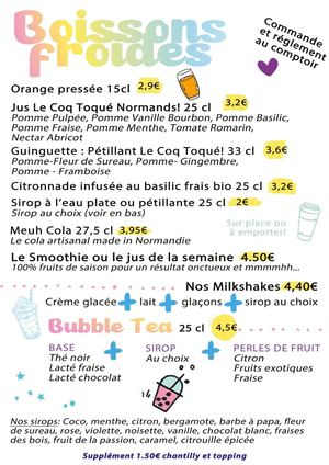 Cartes Boissons