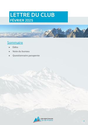 CAF Paris - Lettre Février 2025