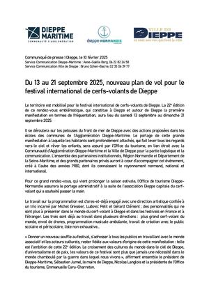 Communique Festival International De Cerfs Volants