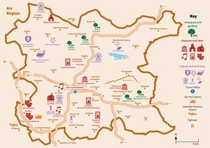 The simplified map of the Aix Region