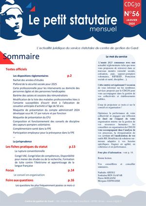 Le Petit Statutaire Janvier 2025