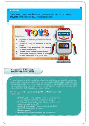 Componentes de Tinkercad y simulación de circuito básico.