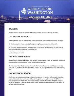 WEEKLY WASHINGTON REPORT – 02/10/25