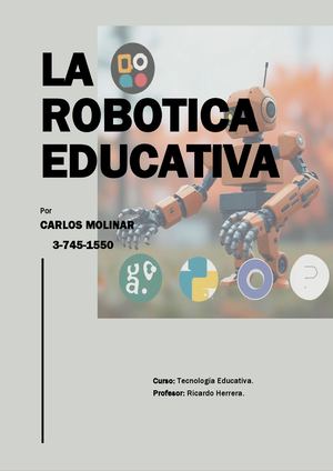 La Robotica Educativa Carlos Molinar 3 745 1550