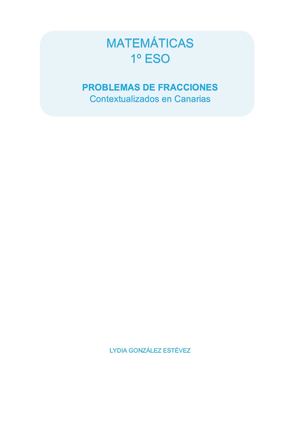 MATEMÁTICAS 1º ESO: PROBLEMAS DE FRACCIONES: Contextualizados en Canarias