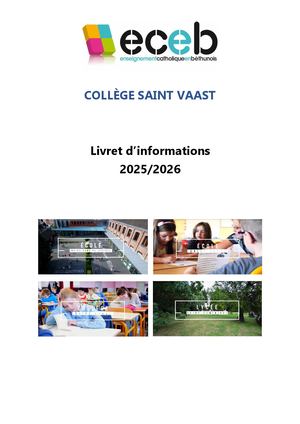 Livret d'informations pour le collège